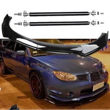 Front Bumper Lip Body Kit Spoiler Splitter Glossy Black For Subaru WRX STi /BRZ