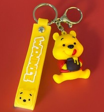   Disney Winnie The Pooh 3D CUTE Cartoon PVC Pendant Keychain Key Ring Handbag