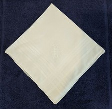 Men's Cotton Monogrammed Handkerchief White E Set of 3 Brand New