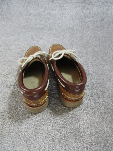 Timberland 3 Eye Boat Shoes Mens Size 8 Wide Brown Leather Lug Sole - Picture 8 of 13