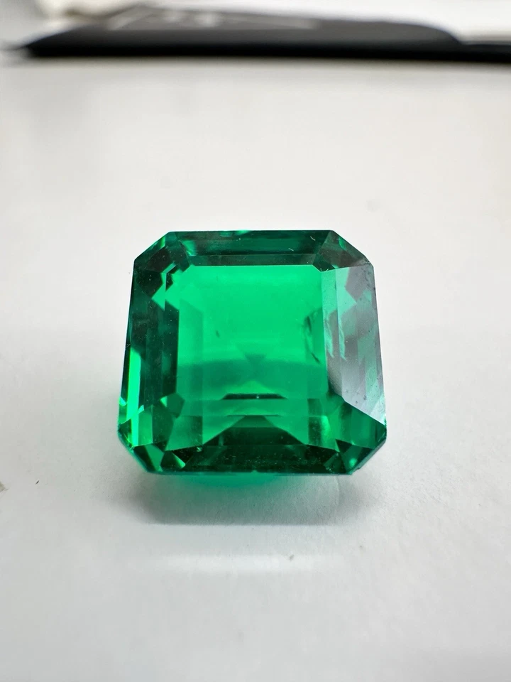 Lab-Grown Emerald Loose Gemstone Eye Clean Top Quality Asscher Cut For Jewellery - Image 2 of 4