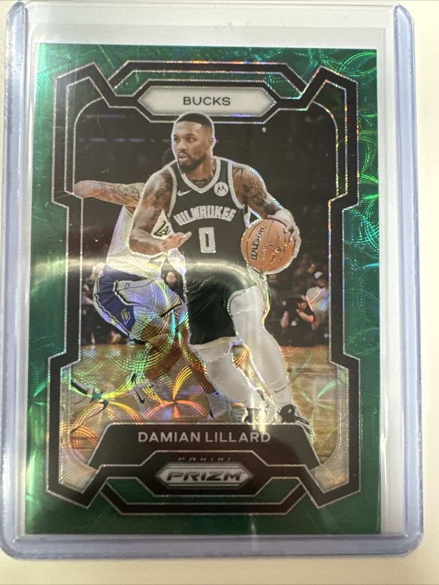 DAMIAN LILLARD 2023-24 Panini Prizm #35 GREEN SCOPE CHOICE DAMIAN LILLARD 2023-24 Panini Prizm #35 GREEN SCOPE CHOICE