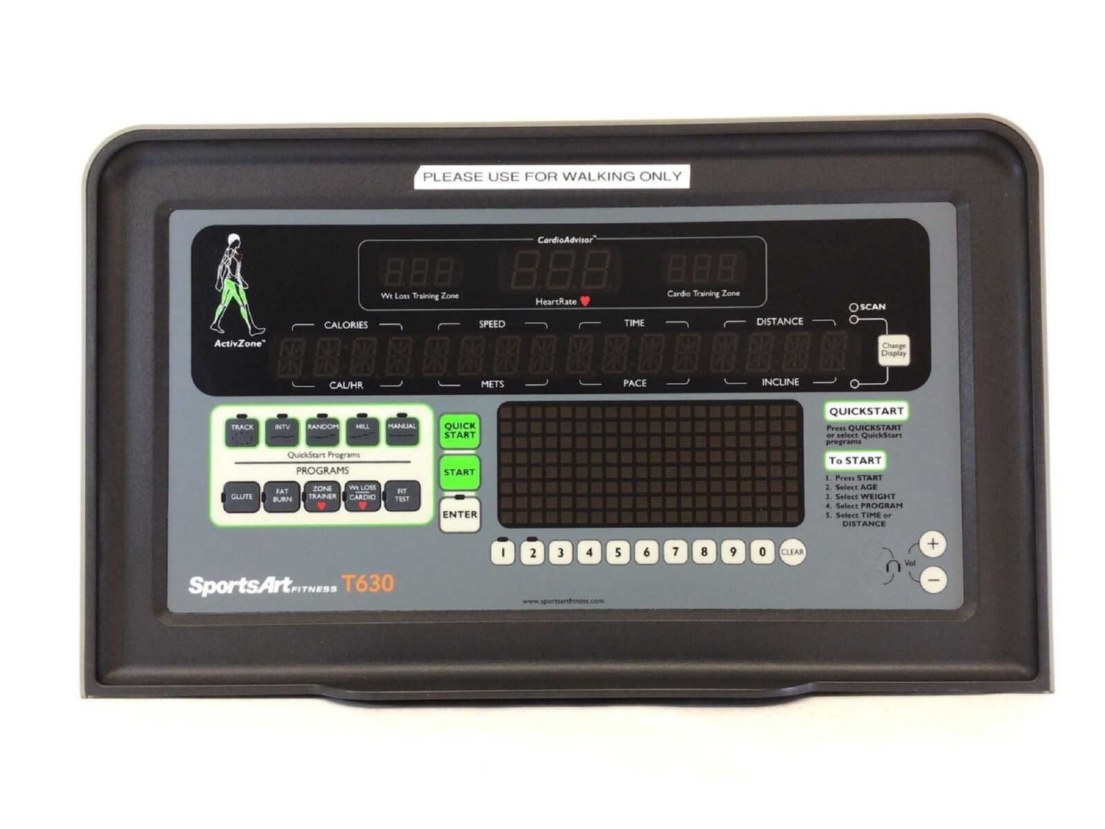 SportsArt T630 Treadmill Display Console Assembly With Attachment T630-22