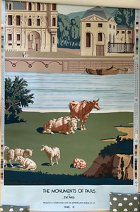 Monuments of Paris the Twigs Handscreened Wallpaper Mural Imagery Panels 11-21