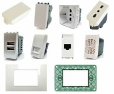 VIMAR PLANA BIANCO COMPATIBILE PRESA SKUKO TV PULSANTE USB INVERTITORE DEVIATORE