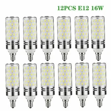 16W E12 LED Corn Bulb Light 6000K Candelabra Ceiling Fan Lamp Daylight White USA