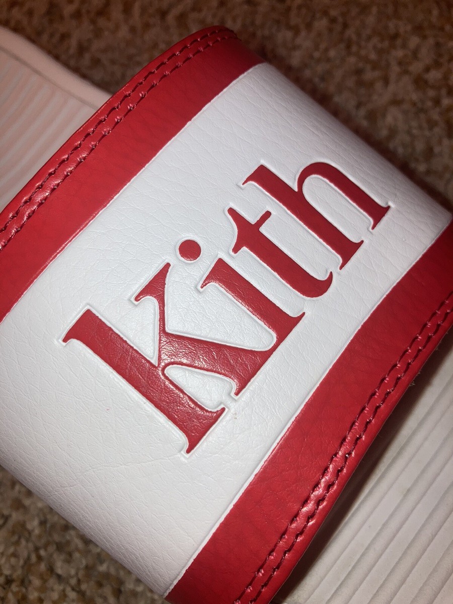 Kith x CocaCola Coke Chancletas White Slides Mens Size 8  display picture 3