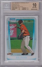 JOE PANIK RC 2011 Bowman Chrome Draft Prospects Refractor BDPP68 BGS 10 Pop 3