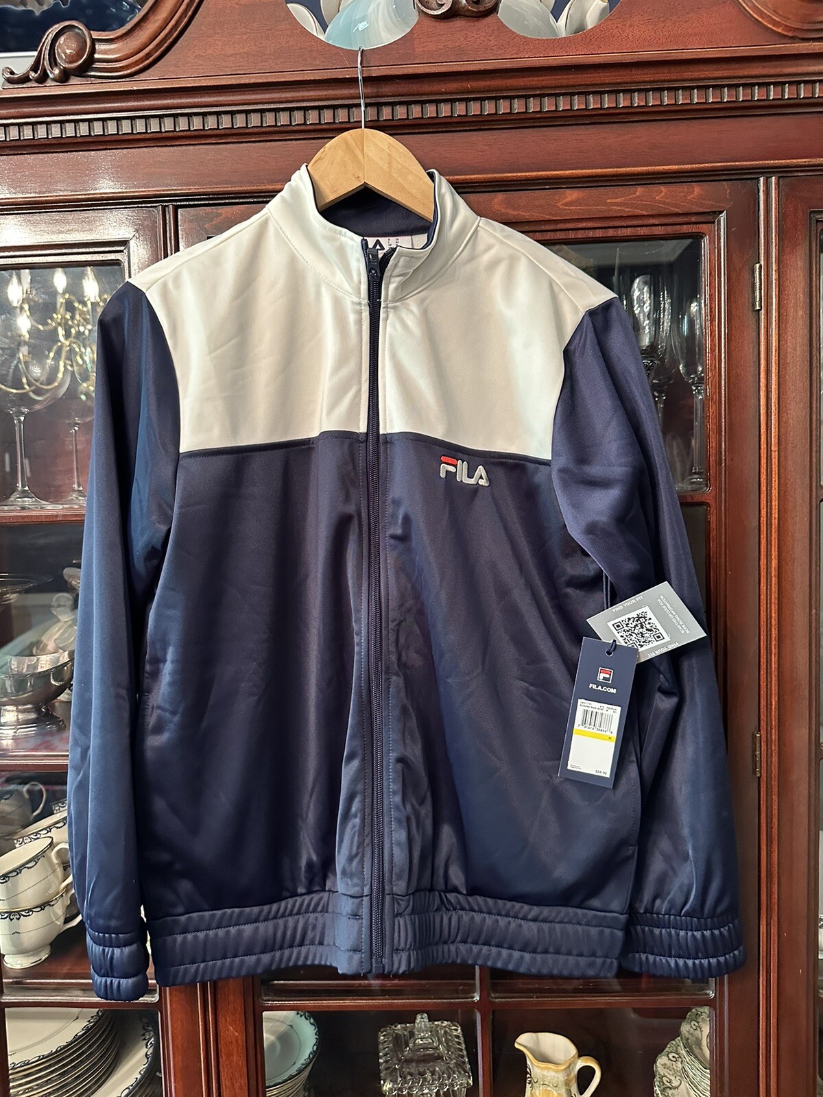 Giacca da pista Lds Fila McKenna nuova con etichette blu e wht taglia Med