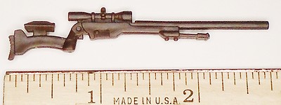 BIN A13  G I JOE Accessory  Brown High Altitude Sniper Rifle    2003 Barrel Roll