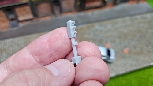 TT 1:120 2 Pezzi SET Semaforo Da Cantiere Semaforo In Resina - Picture 3 of 5