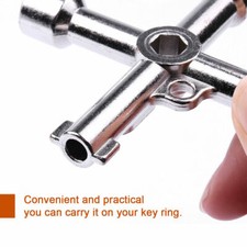 Universal Cross Key Wrench for Train Electrical Elevator Cabinet Square Triangle