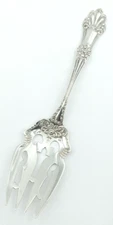 Vintage Antique .925 Sterling Silver Mechanics Olympia 1903 Pierced Serving Fork