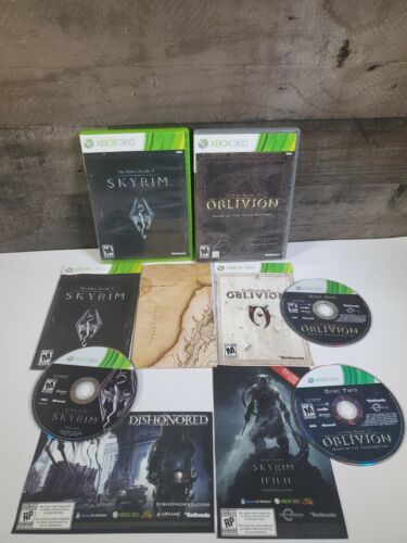 The Elder Scrolls IV V Skyrim Oblivion Game Of The Year Edition Xbox360 Complete - Photo 1/6