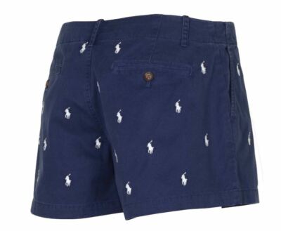 Polo Ralph Lauren Women Embroidered Chino Shorts Pony Logo