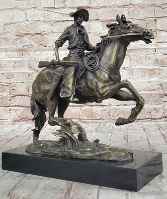 The Arizona Cowboy bronze statue, inspired by Frederic Remington Sculpture Gift