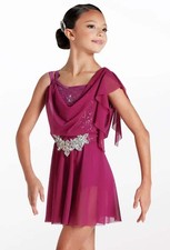 Dance Costume Lyrical XL Child Magenta Weissman 15274 Sequin Dress Contemporary