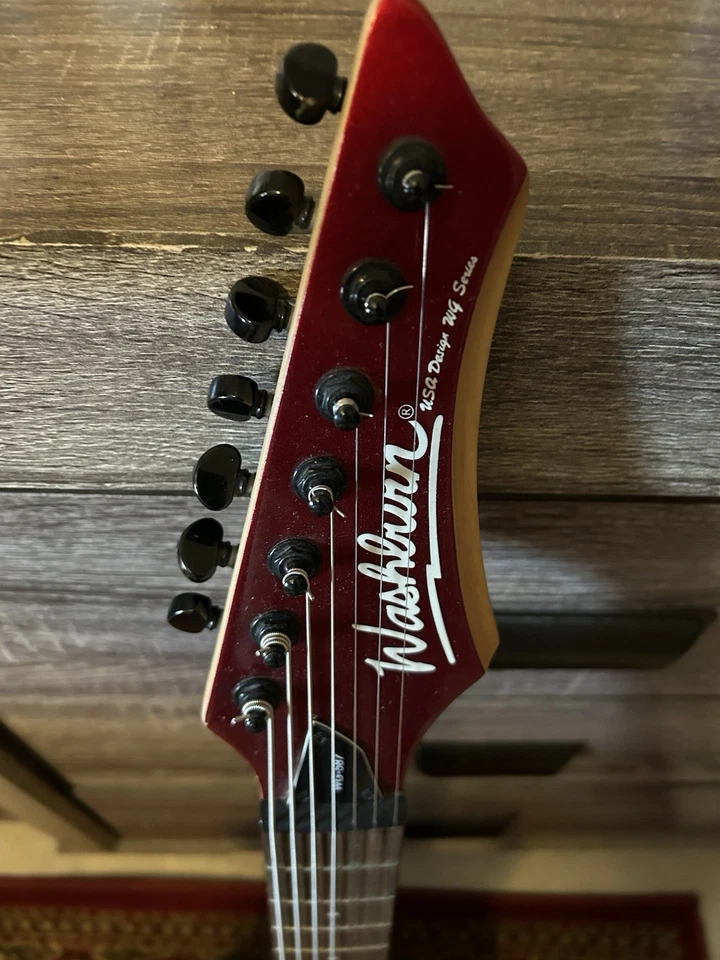 Washburn Wg-587 7 String Guitar- Red - Image 2 of 4