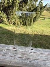 Large 14  Clear Glass Hurricane Lamp Candle Chimney Shade 5  Flared End Openings