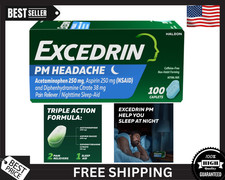 Excedrin PM Sleep Aid with Headache Relief Caplets for Nighttime Headaches and S