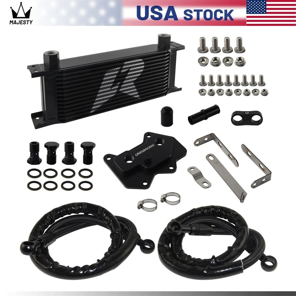 14 Row Oil Cooler Kit For VW Golf R GTI MK5 MK6 03-08 & AUDI A3/S3 06-08 EA113 - Imagem 4 de 4