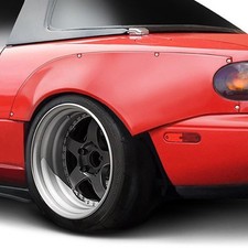 For Mazda Miata 90-97 Circuit Style Fiberglass Rear Fender Flares Unpainted For Mazda Miata 90-97 Circuit Style Fiberglass Rear Fender Flares Unpainted