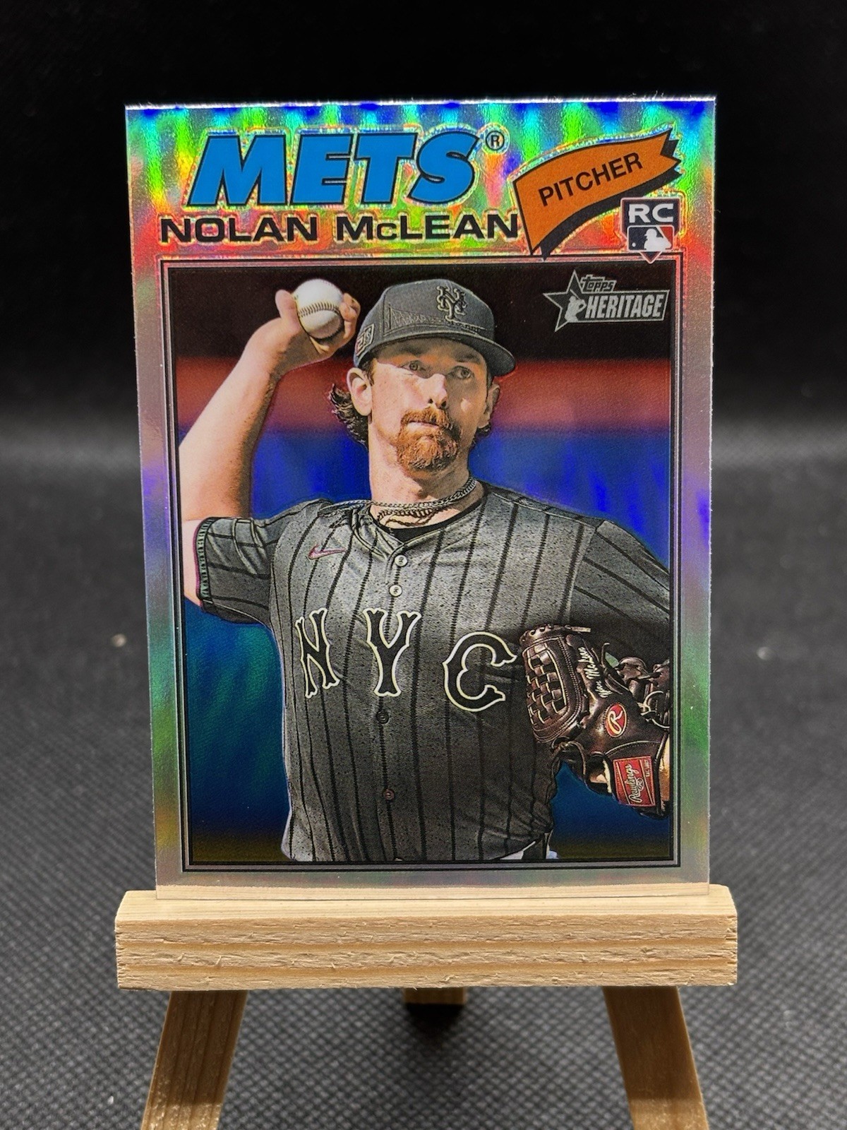 2026 Topps Heritage - Nolan McLean #150 Chrome Refractor (RC) Mets