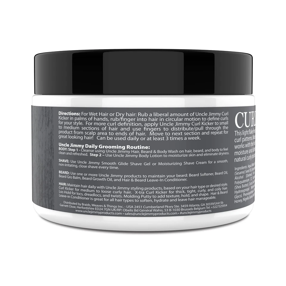 Crema para el cabello Curl-Kicker para hombres - Crema formadora de sujeción media - Cabello sin escamas... Foto 4 de 4