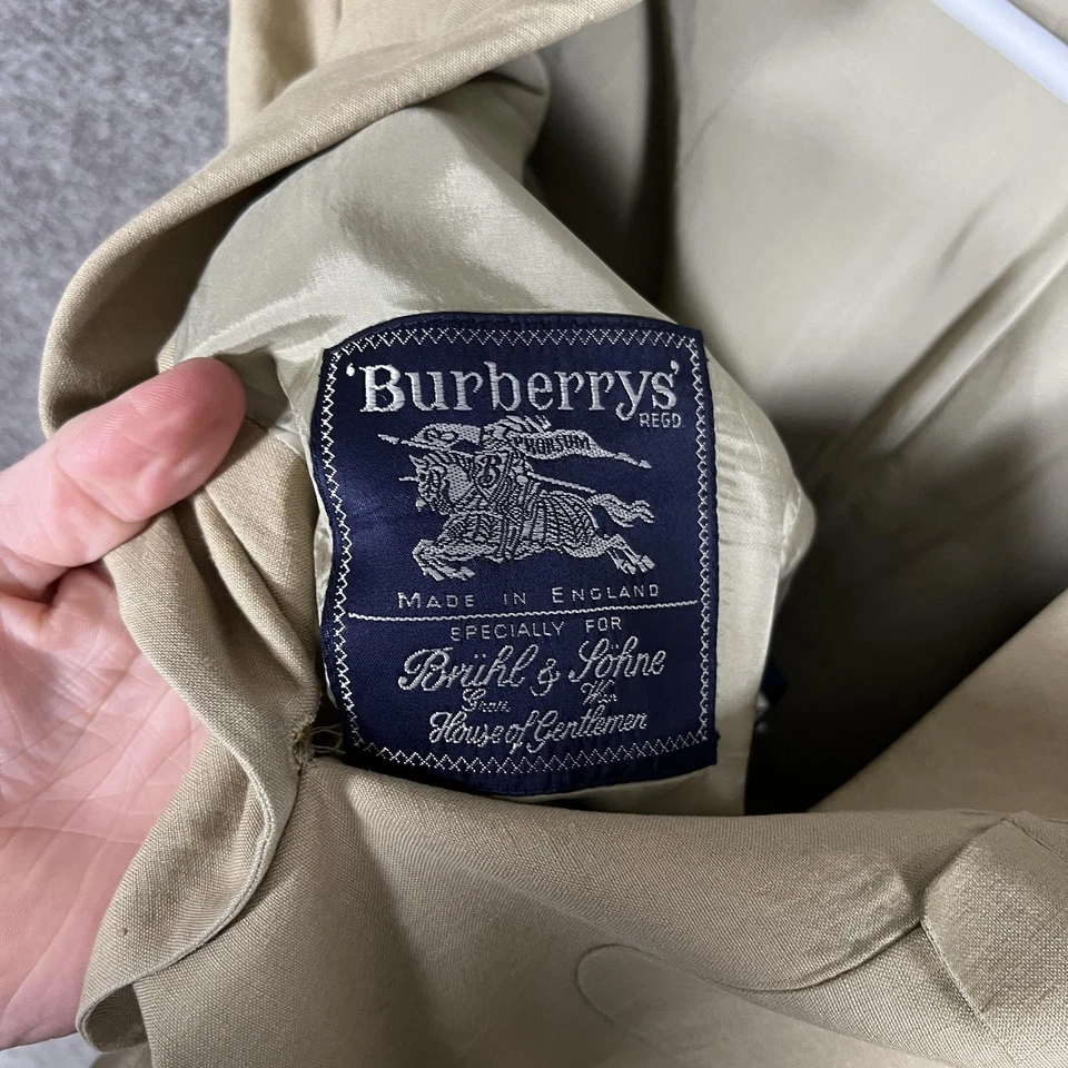 Винтажный женский блейзер Burberrys 38 средний лен сделано в Англии короткий рукав 90-е - Изображение 4 из 4