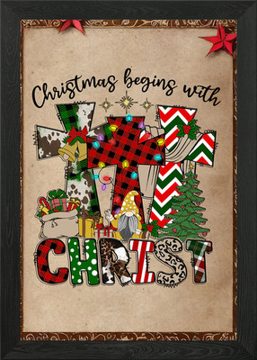 Weihnachten beginnt Poster Gerahmt Wandbild Poster Leinwanddruck Bild