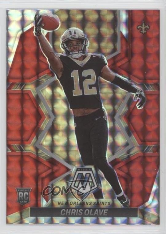 2022 Panini Mosaic Rookies Red Mosaic Prizm Chris Olave #313 Rookie RC 1u6