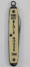 Vintage Fort Pitt Block House Pittsburgh PA Advertising Folding Pocket Knife USA