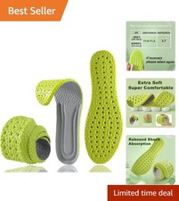 Breathable Shock Absorbing Insoles - Customized Fit for Men/Women Shoe Sizes