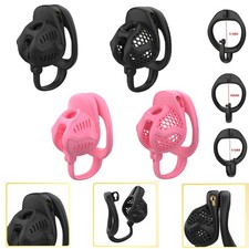 Beehive Pro Breathable Cage Male Chastity Device Mini Lock with Rings Man
