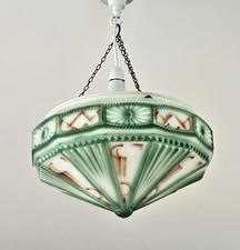 Vintage Art Deco Flycatcher Ceiling Light Shade with a unique geometric pattern