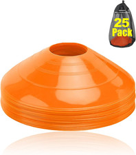 Set of 25/50/100 - Agility Soccer Cones with Carry Bag and for Football Cones