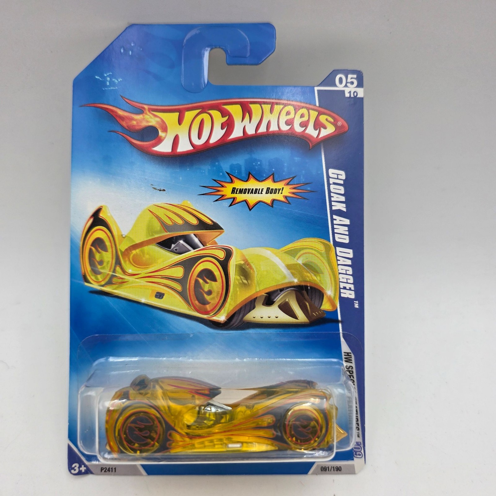 Hot Wheels Cloak And Dagger 2009 Yellow Translucent Diecast Car Sealed 091/190