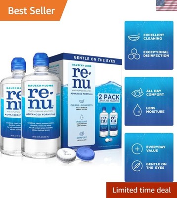 Expert-Trusted Contact Lens Solution - Cleans & Keeps Lenses Fresh Daily