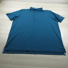Greyson Polo Shirt Mens Extra Large Green Blue Stretch Wolf Golf Performance