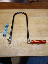 Very Nice Fret Saw Deep Cut Wood Working BONUM #500 Germany Deutsches & 4 Blades