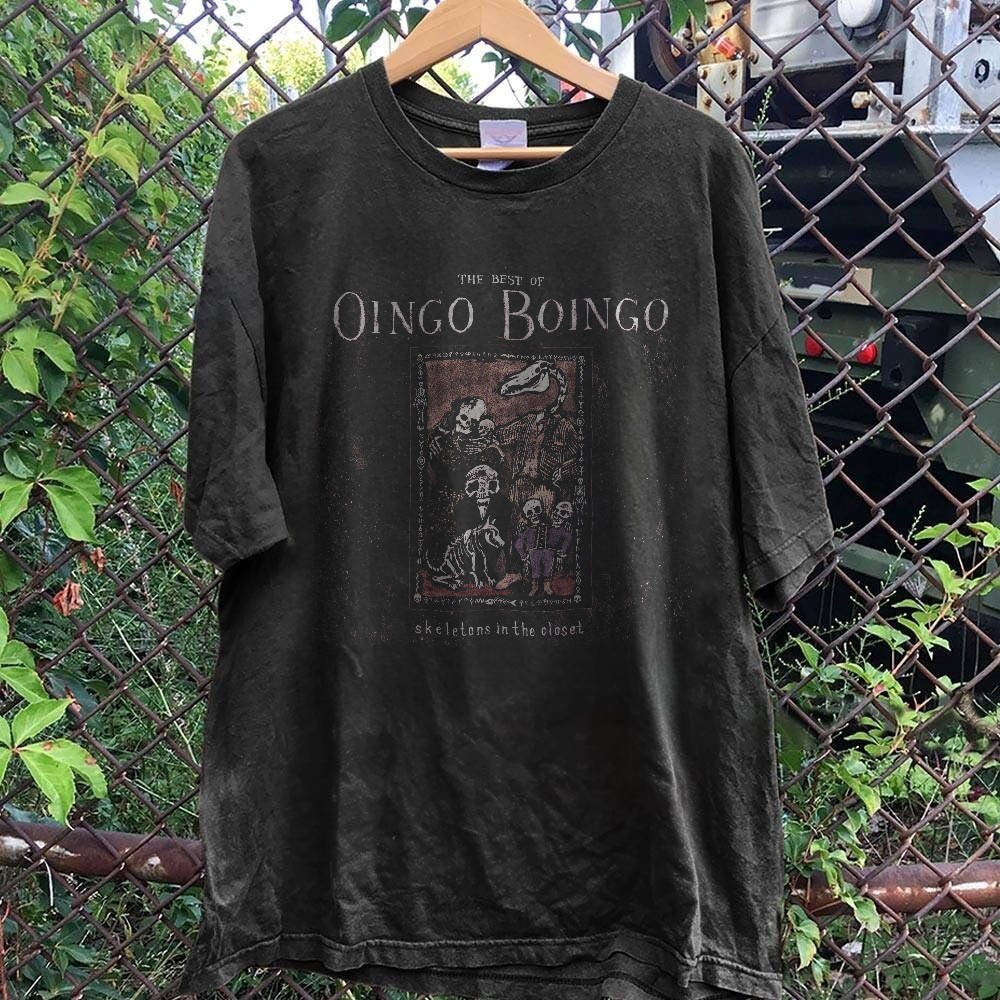 Oingo Boingo Skeletons in the Closet T-Shirt Vintage Rock Band Graphic Tee