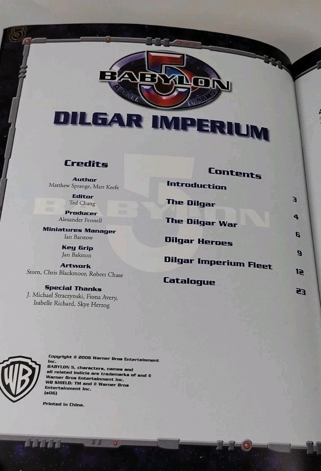 Babylon 5 A Call to Arms Dilgar Imperium Fleet Book MGP3383 (Mongoose Pub, 2006) - Image 3 of 4