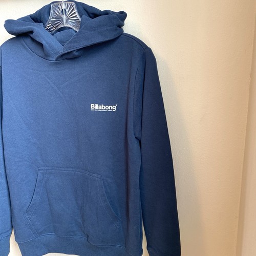 NWOT NEW Boys M 12 Billabong Pocket Pullover Hoodie Navy Blue Logo Lahaina Maui - Picture 5 of 14
