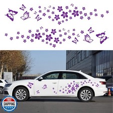 BLAJR Butterfly Flower Graphic Car Sticker Fun DIY Waterproof Decal for car D