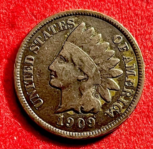 1909 Indian Head Cent | Last Year Issue | VG Details | JC 976