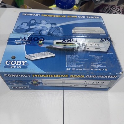 Coby DVD 224 Compact Progressive Scan With Remote - Open Box New