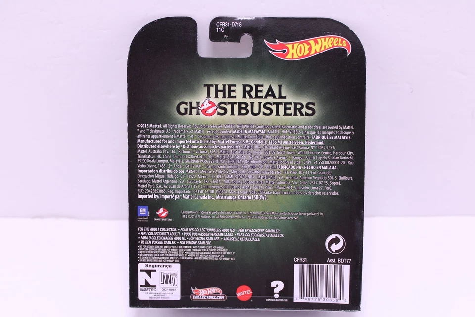 2015 Mattel Hot Wheels HW Retro Culture Real Ghostbuster Ecto-1 Cartoon RR Car - Image 3 of 3