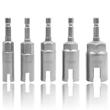 Power Wing Nut Driver Set 1/4" Hex Shank Socket Wrench Extension Screws Eye Tool