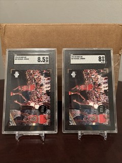 1994 Upper Deck Rare Air #89 Michael Jordan 2 Card Graded Lot Menendez Bros