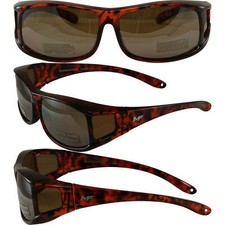 MotoFrame Safety Sunglasses Fit Over Rx Glasses Tortoise Frame Driving Lens